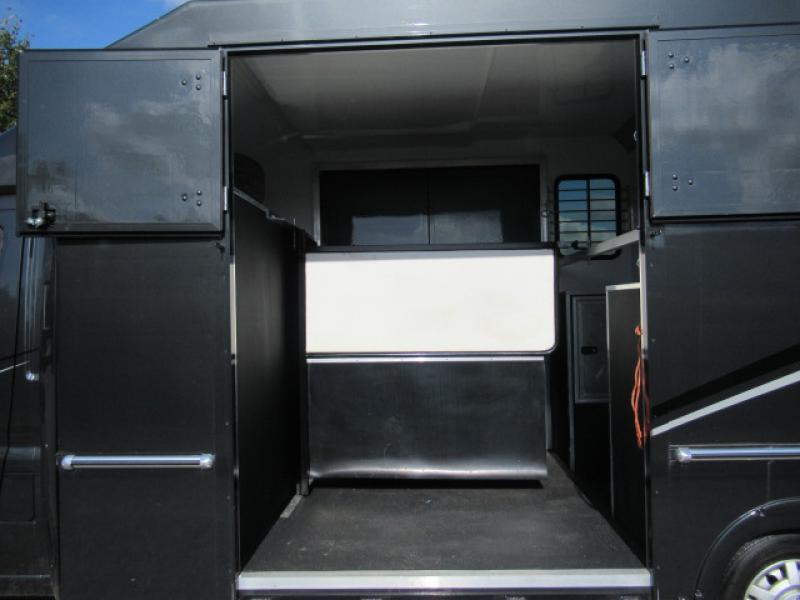22-359-2013 Peugeot Boxer crew cab  5.0 Ton Coach build by Coventry New Build. Stalled for 2 rear facing.  Smart living at the rear...  Stunning horsebox.